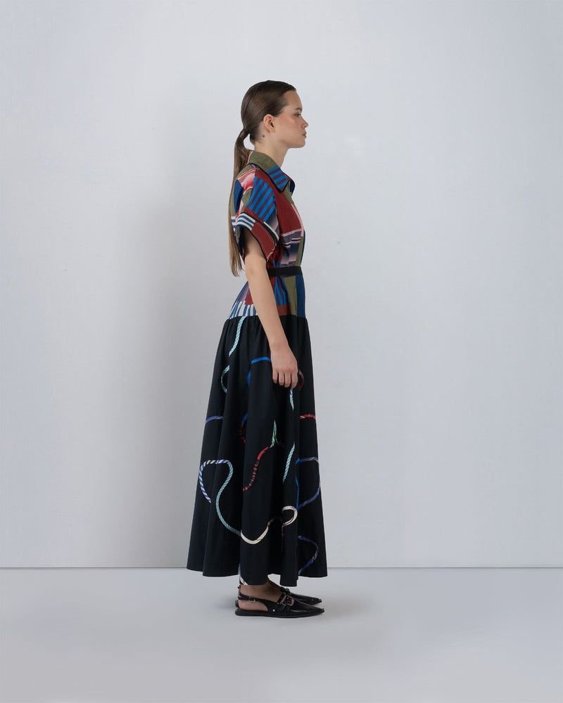 SUGO DRESS - Multicolour + Black dress by Leh Studios in multicolour for women Worldwide
