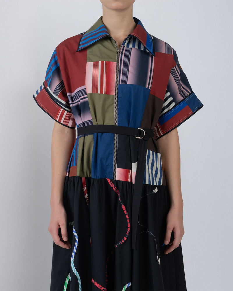 SUGO DRESS - Multicolour + Black dress by Leh Studios in multicolour for women Worldwide