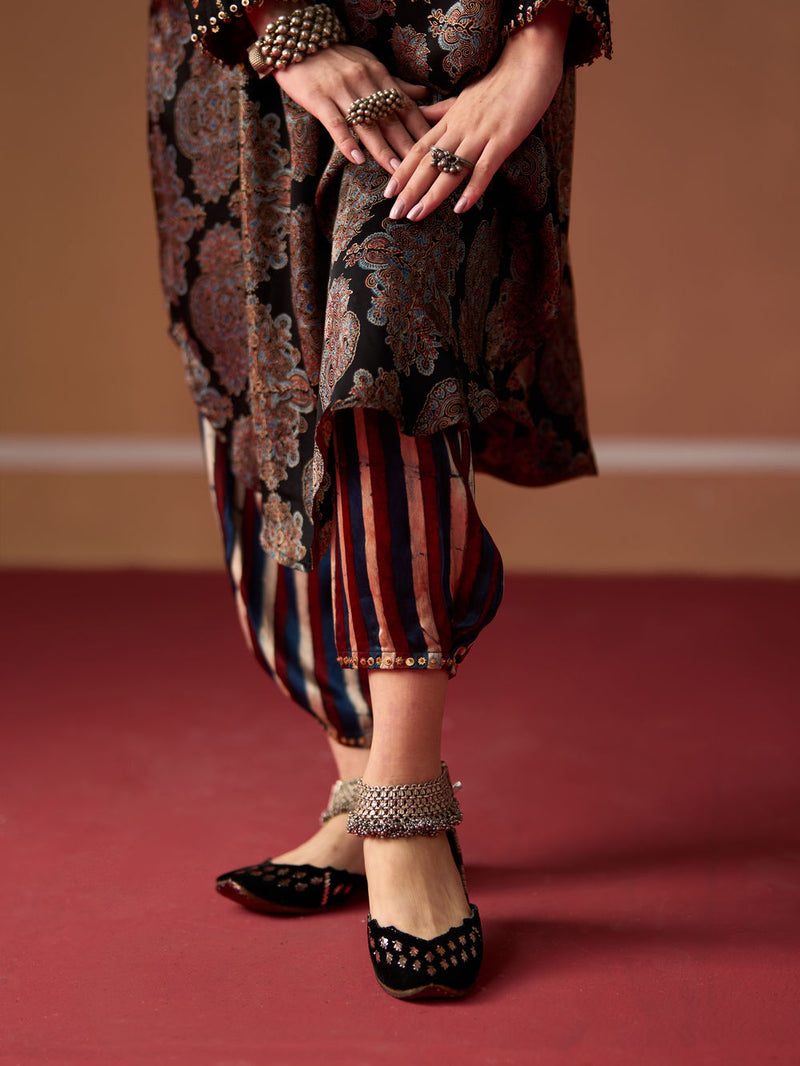 Nazar Pant satin pyjama/salwar by SWATTI KAPOOR in multi-color for women Worldwide