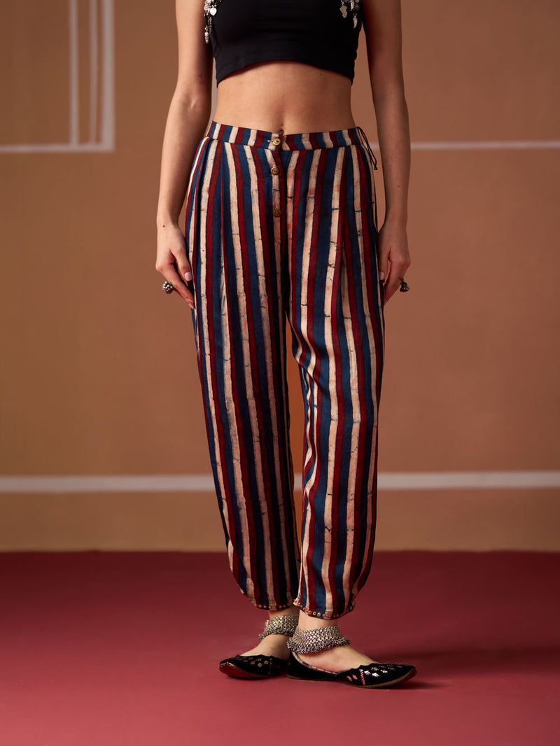 Nazar Pant satin pyjama/salwar by SWATTI KAPOOR in multi-color for women Worldwide