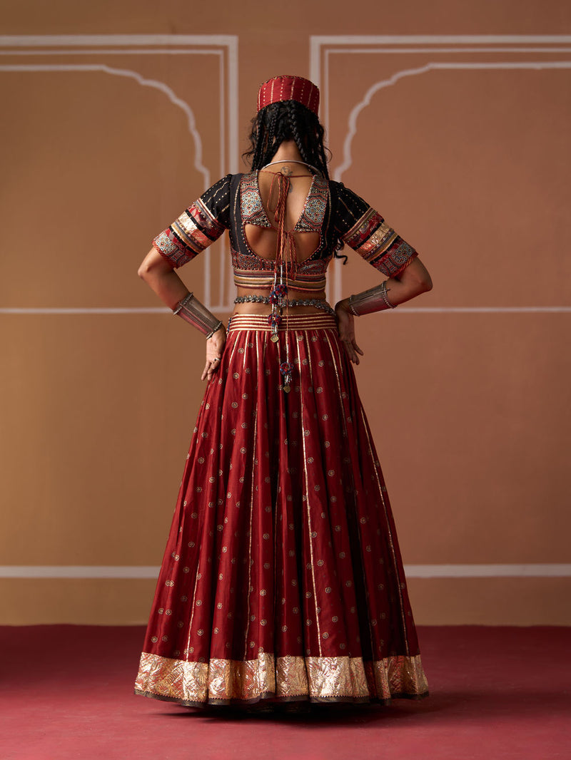 Kriti Blouse chanderi blouse by SWATTI KAPOOR in multi-color for women Worldwide