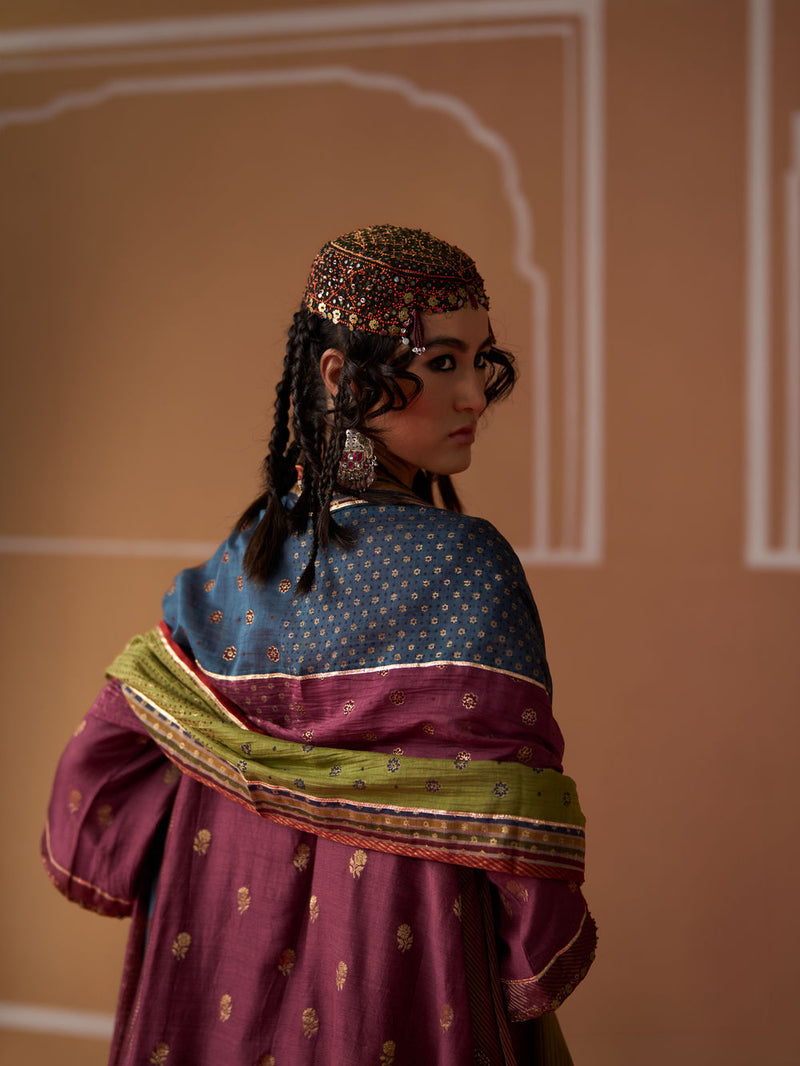 Samar Dupatta chanderi dupatta by SWATTI KAPOOR in multi-color for women Worldwide