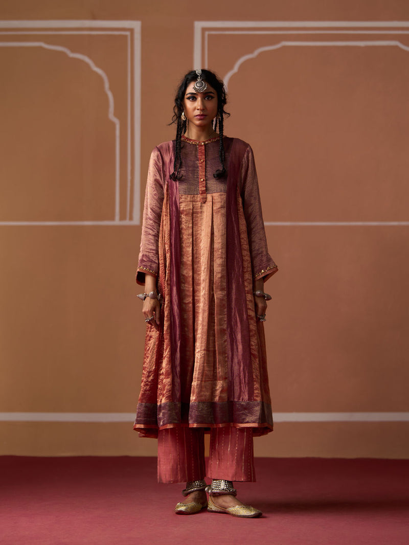 Rasha Kurta chanderi kurta/kurta set by SWATTI KAPOOR in multi-color for women Worldwide