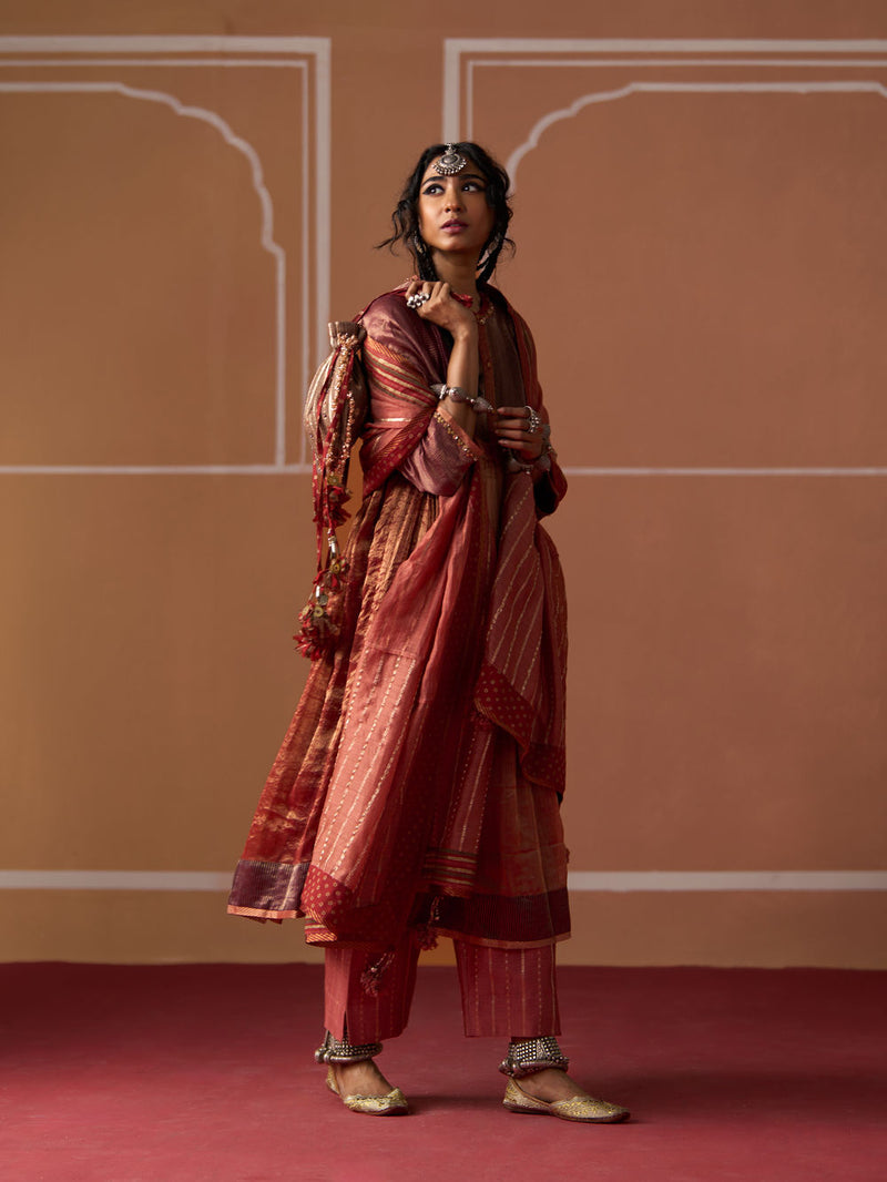 Rasha Kurta chanderi kurta/kurta set by SWATTI KAPOOR in multi-color for women Worldwide