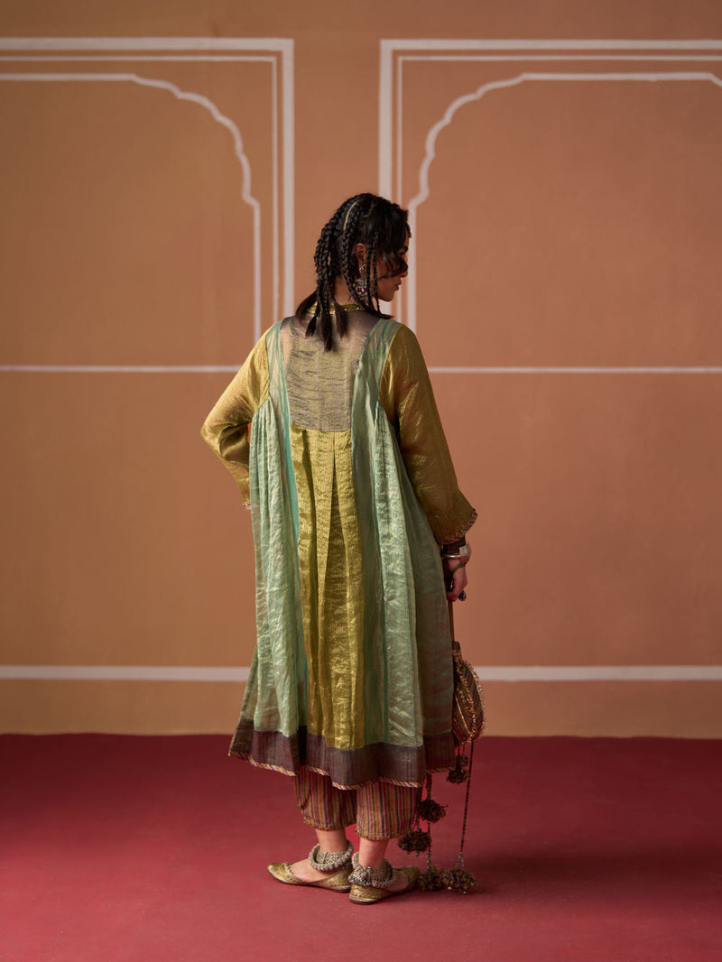 Advik Kurta chanderi kurta/kurta set by SWATTI KAPOOR in multi-color for women Worldwide