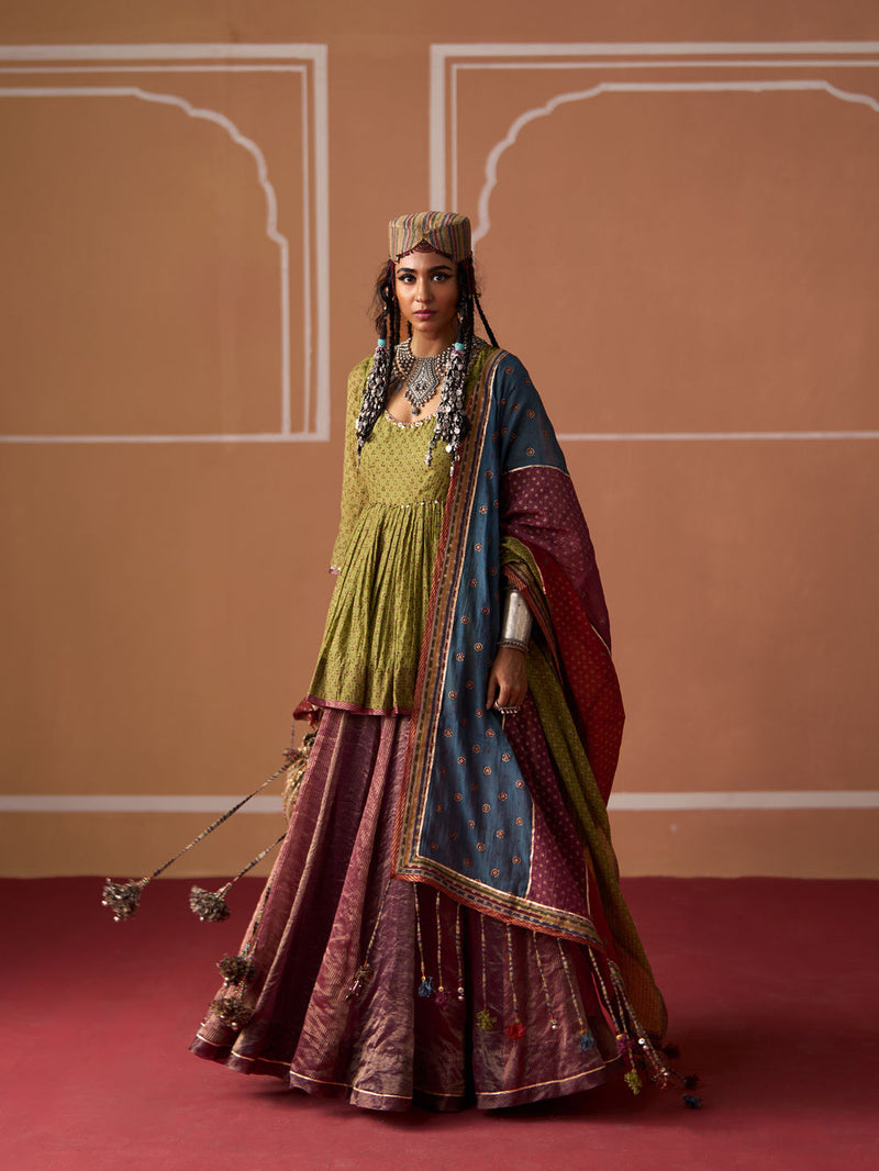 Samar Dupatta chanderi dupatta by SWATTI KAPOOR in multi-color for women Worldwide