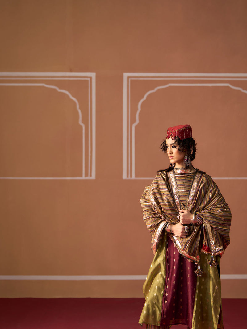 Raina Kurta chanderi indo-western by SWATTI KAPOOR in multi-color for women Worldwide