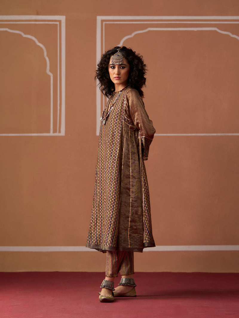 Kamya Kurta chanderi kurta/kurta set by SWATTI KAPOOR in multi-color for women Worldwide