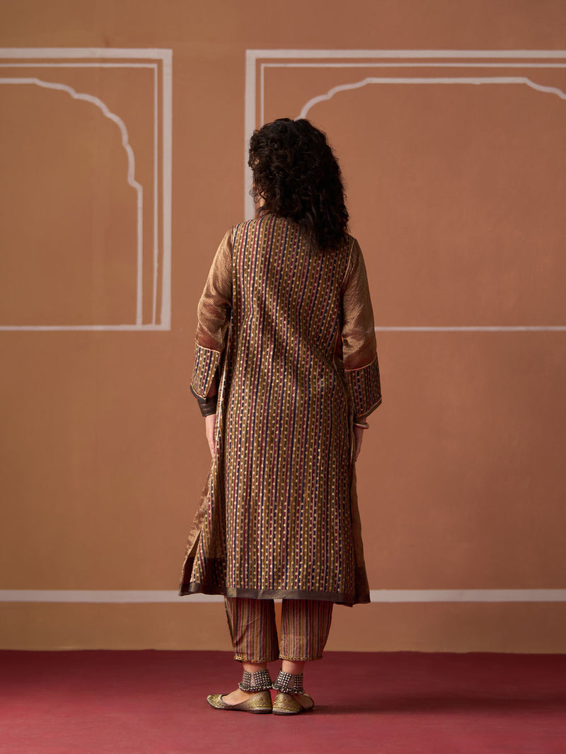 Kamya Kurta chanderi kurta/kurta set by SWATTI KAPOOR in multi-color for women Worldwide