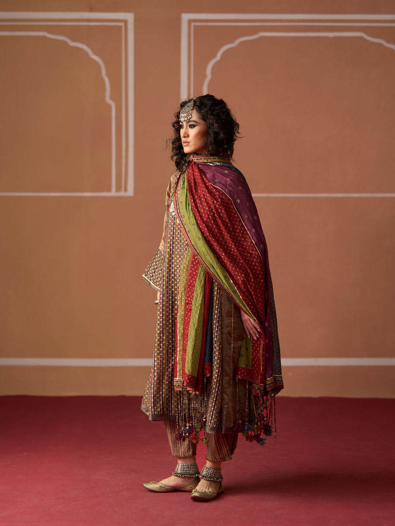 Samar Dupatta chanderi dupatta by SWATTI KAPOOR in multi-color for women Worldwide