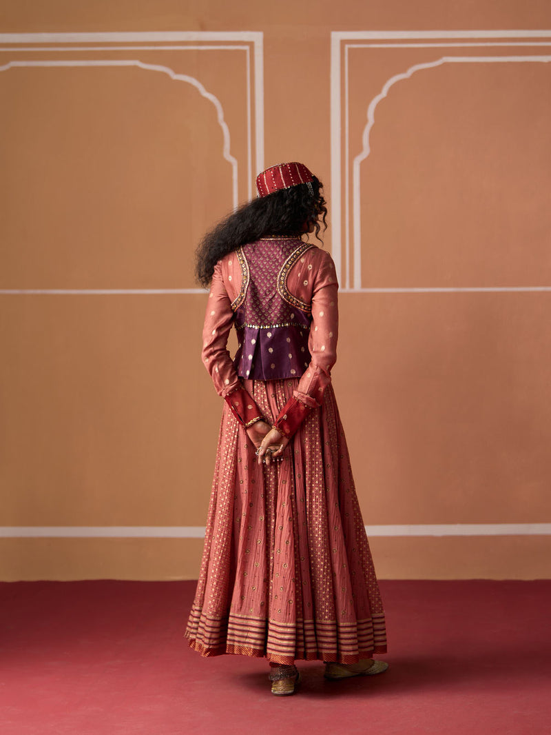 Iman Gilet chanderi indo-western by SWATTI KAPOOR in multi-color for women Worldwide