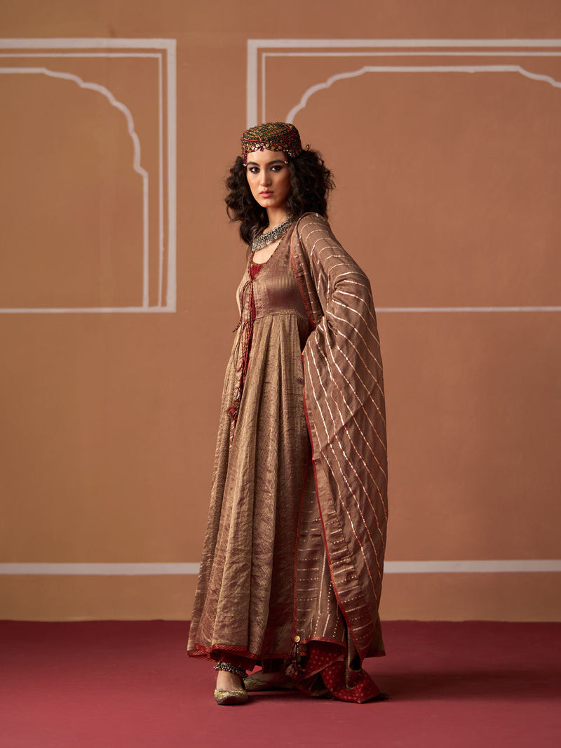 Dev Dupatta chanderi dupatta by SWATTI KAPOOR in grey for women Worldwide
