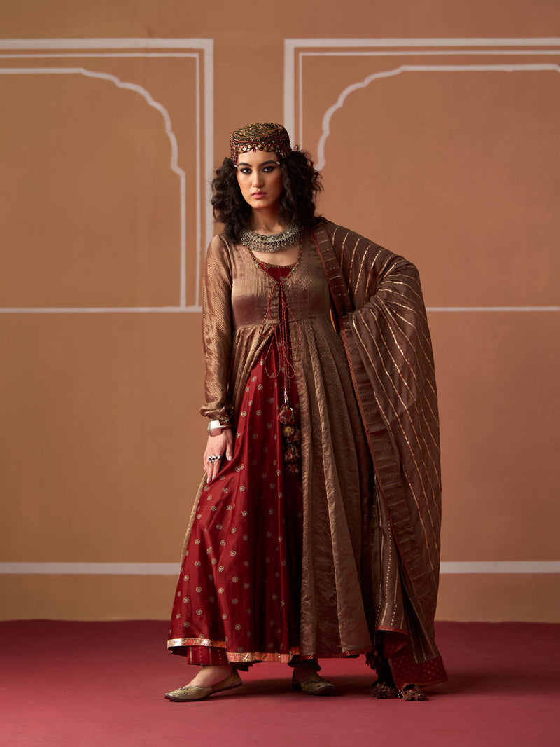 Dev Dupatta chanderi dupatta by SWATTI KAPOOR in grey for women Worldwide