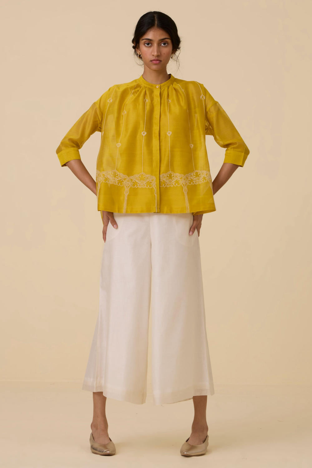 Sabeen Handwoven Embroidered Top