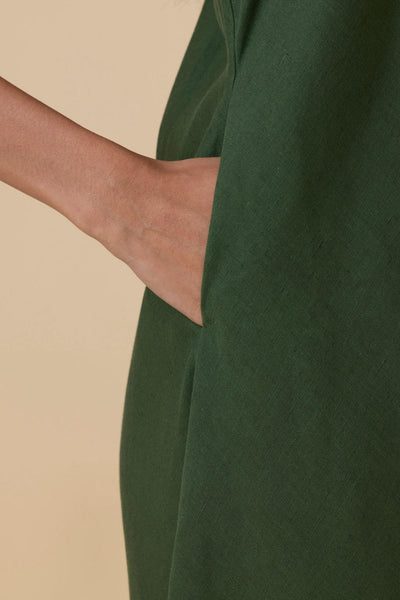 Saira Green Sleeveless Maxi Dress