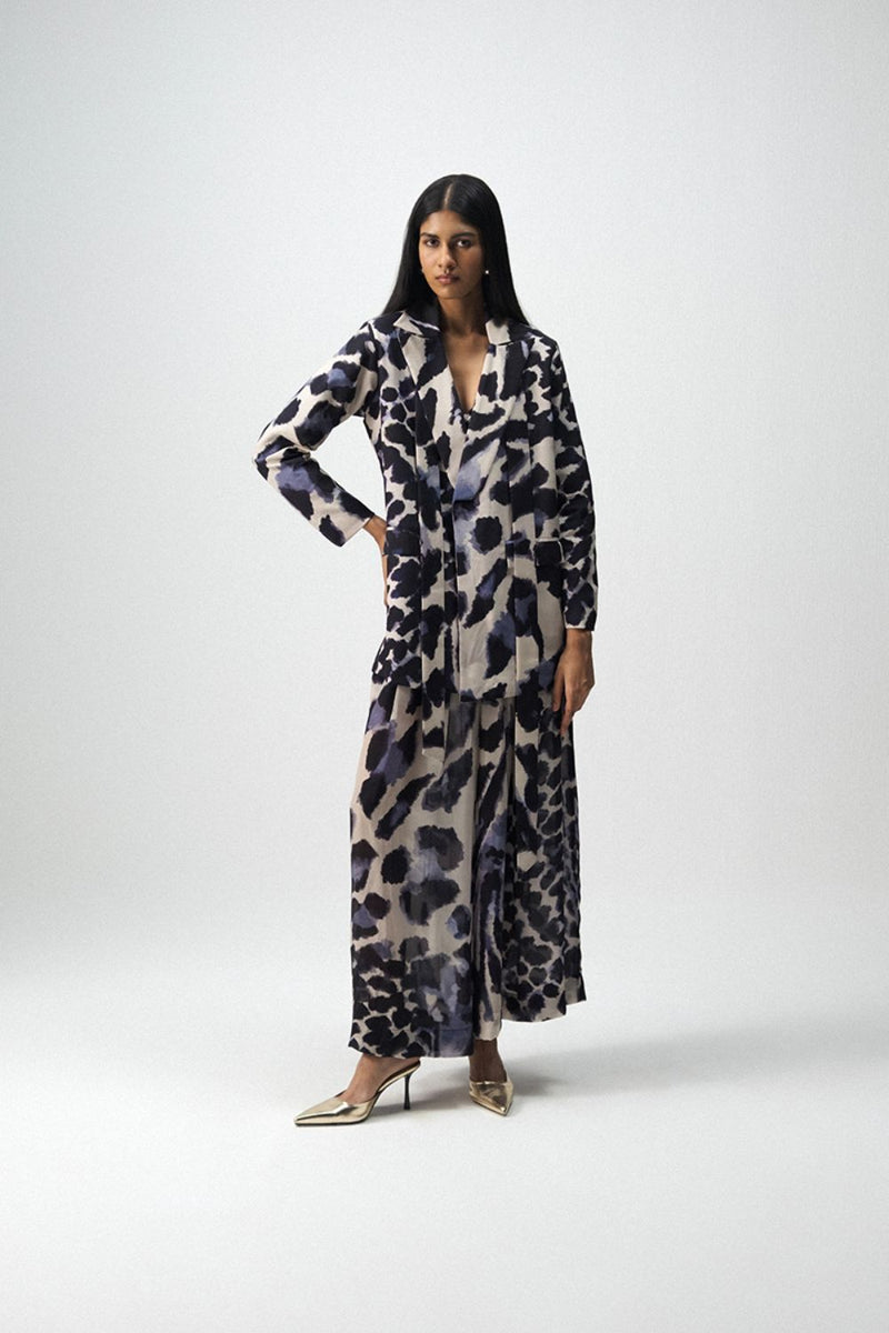 SAMBURU BLAZER & PANTS SET by Yam in blue color for women Worldwide