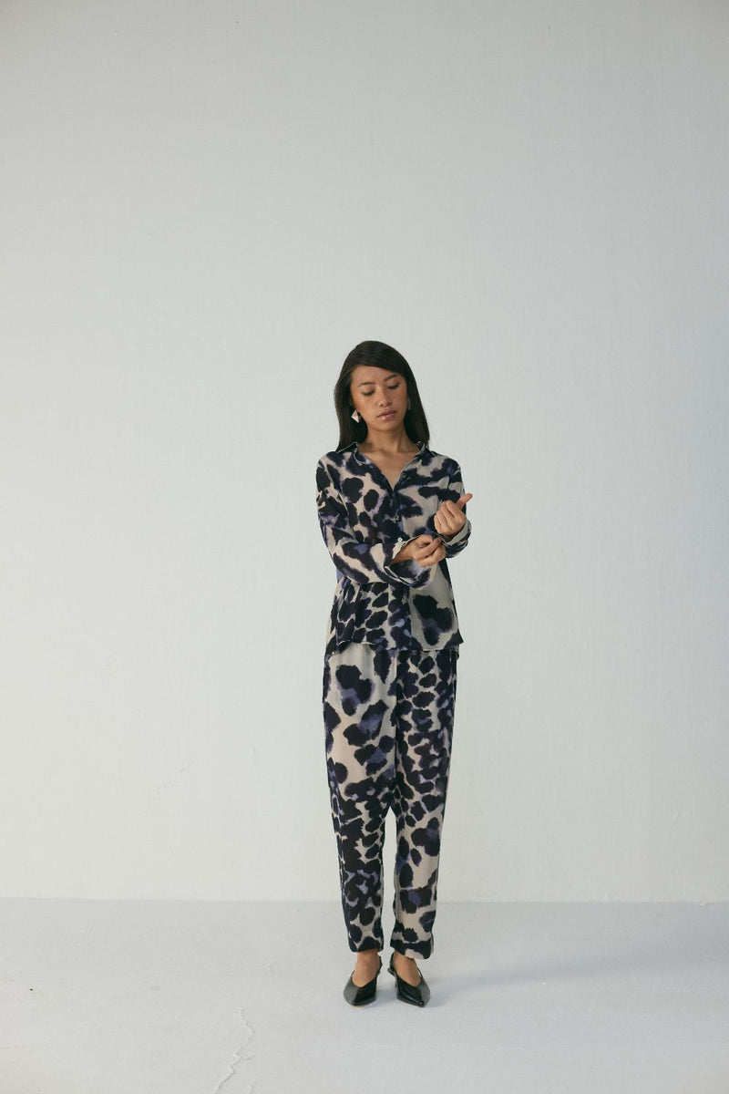 SAMBURU CO-ORD SET by Yam in blue color for women Worldwide