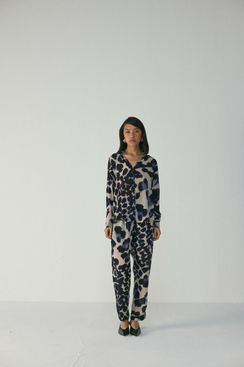 SAMBURU CO-ORD SET by Yam in blue color for women Worldwide