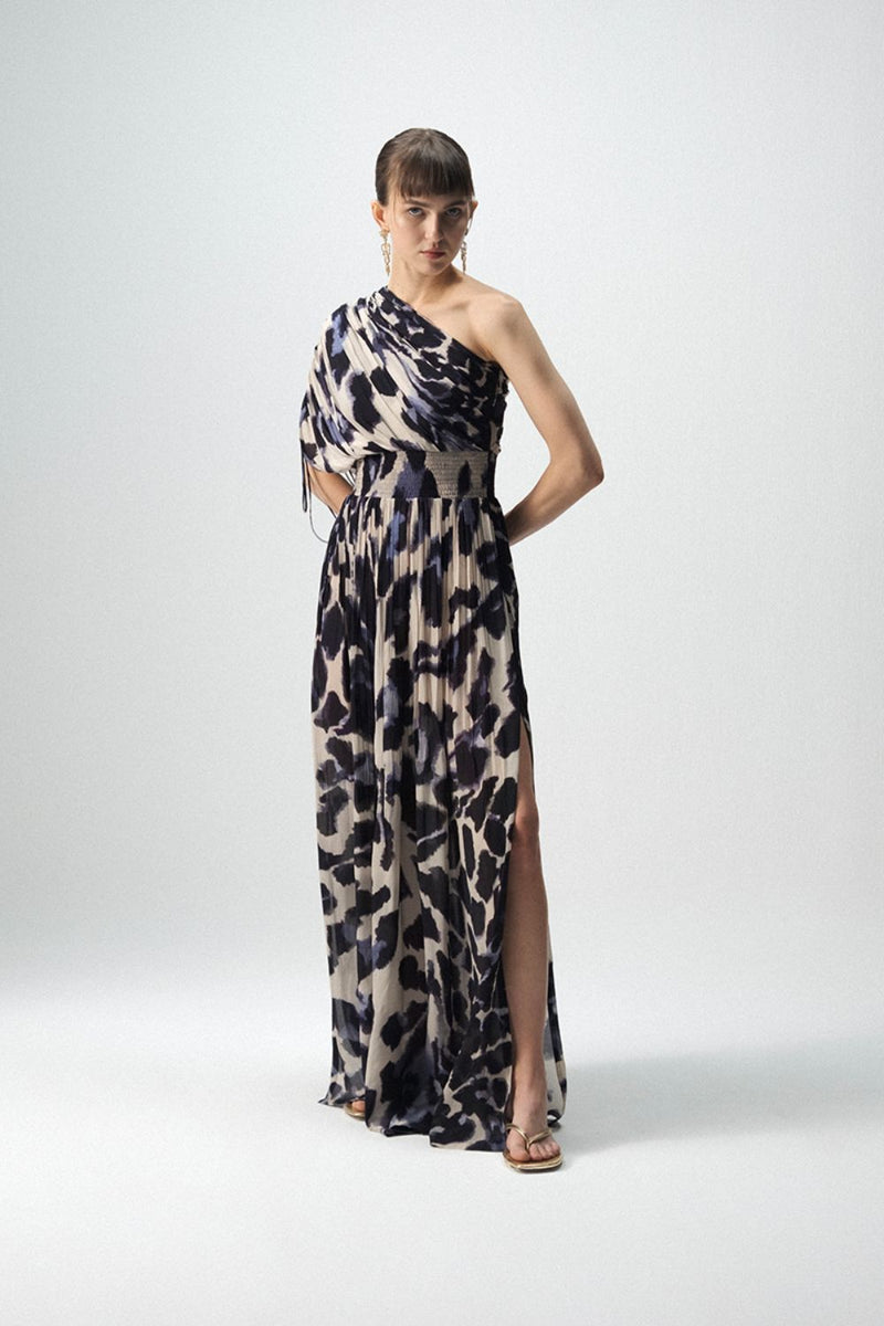 SAMBURU ONE SHOULDER DRESS by Yam in blue color for women Worldwide