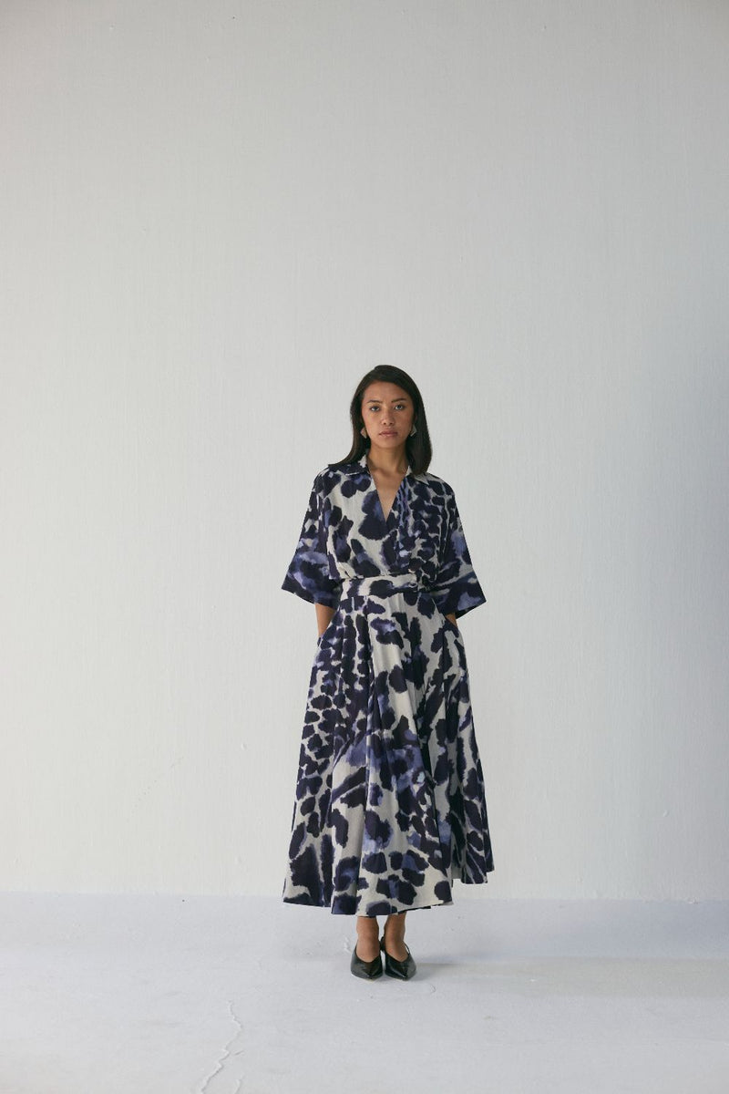 SAMBURU SHIRT DRESS poplin by Yam in blue color for women Worldwide