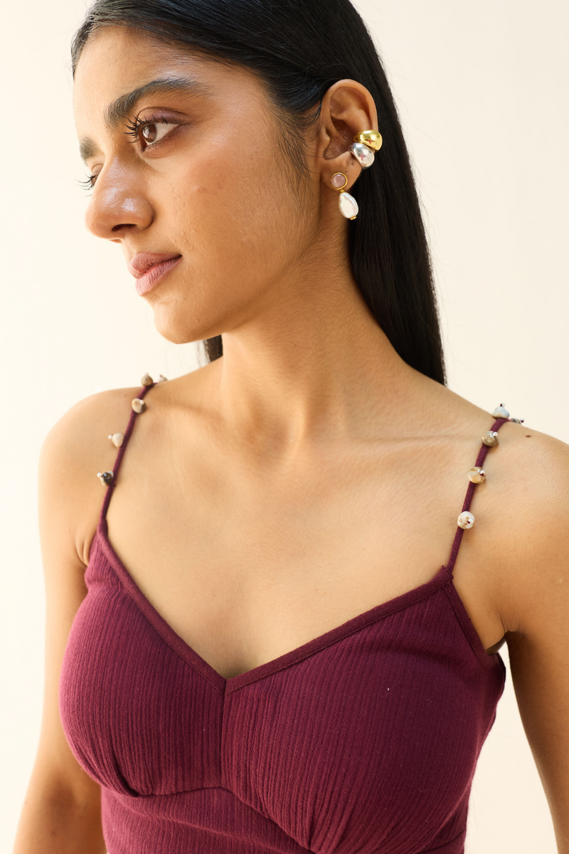 Sangria Sea Organic Cotton Bustier cotton by Sui for women Worldwide