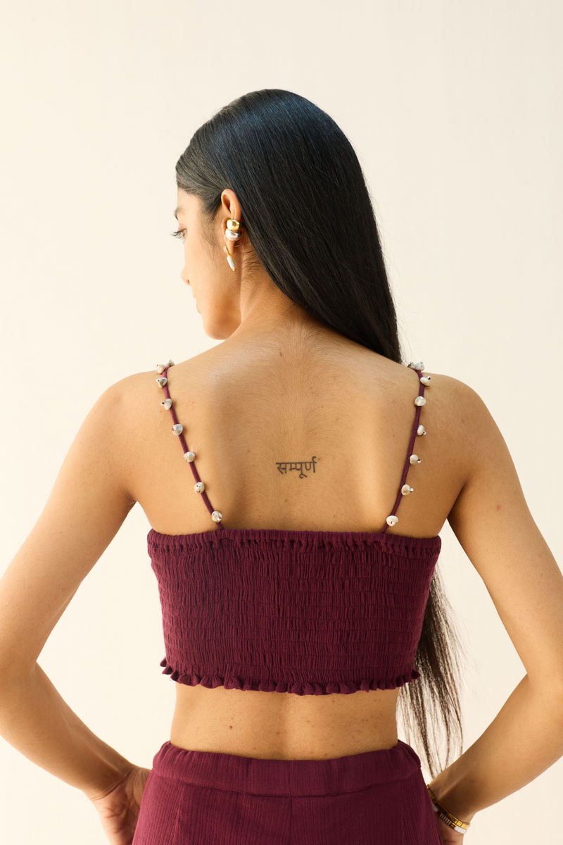 Sangria Sea Organic Cotton Bustier cotton by Sui for women Worldwide