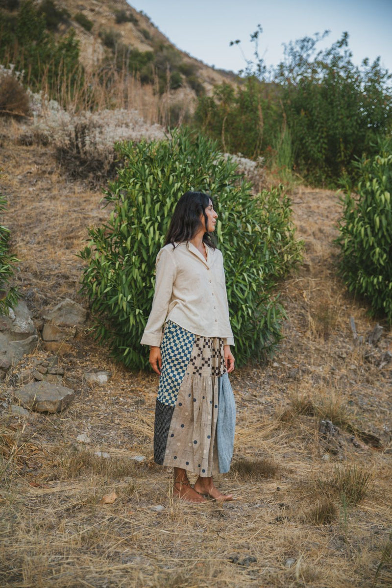 Santa Monica Shirt cotton by World of Crow in white color for women Worldwide
