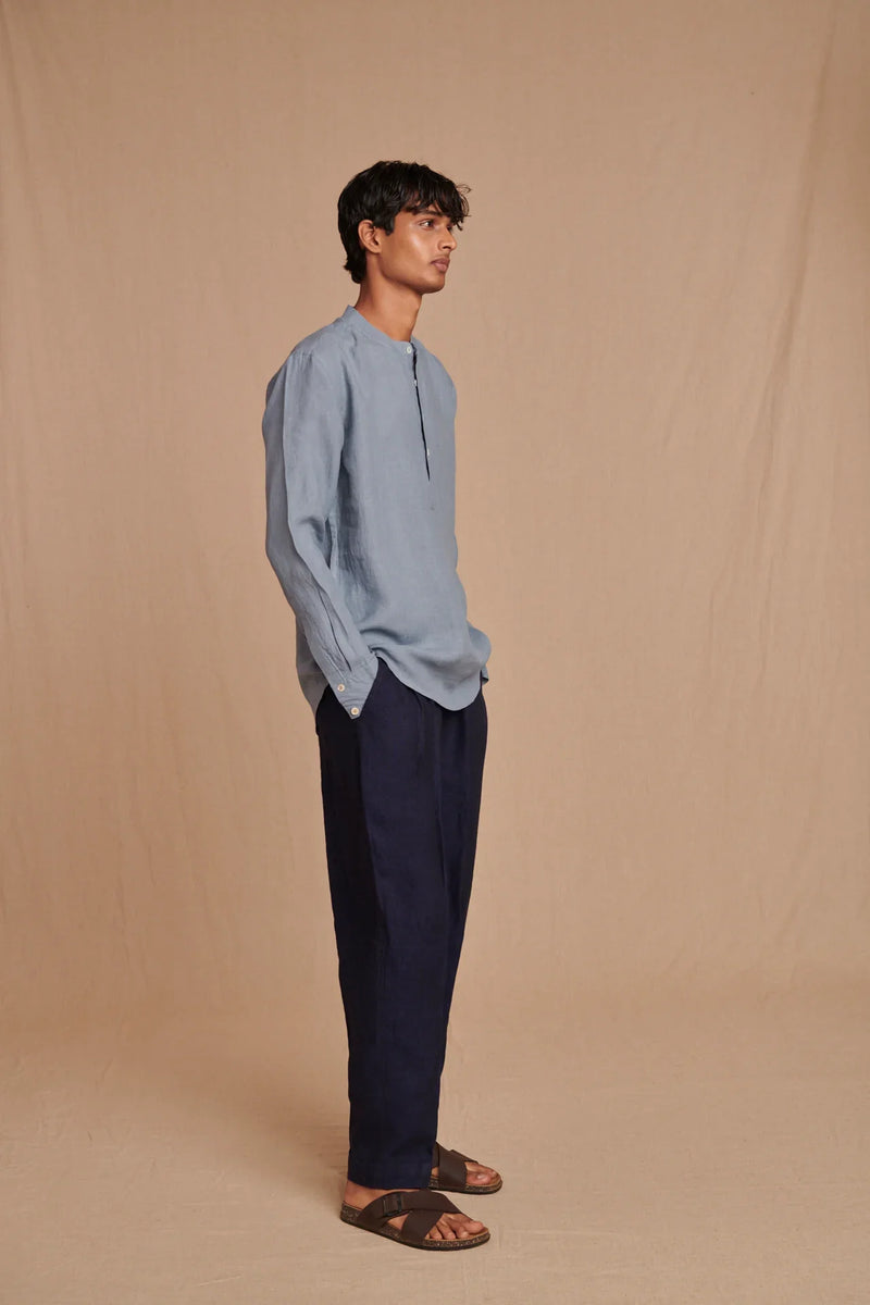 Sky Linen Men's Shirt Kurta linen by Saphed Men for men Worldwide