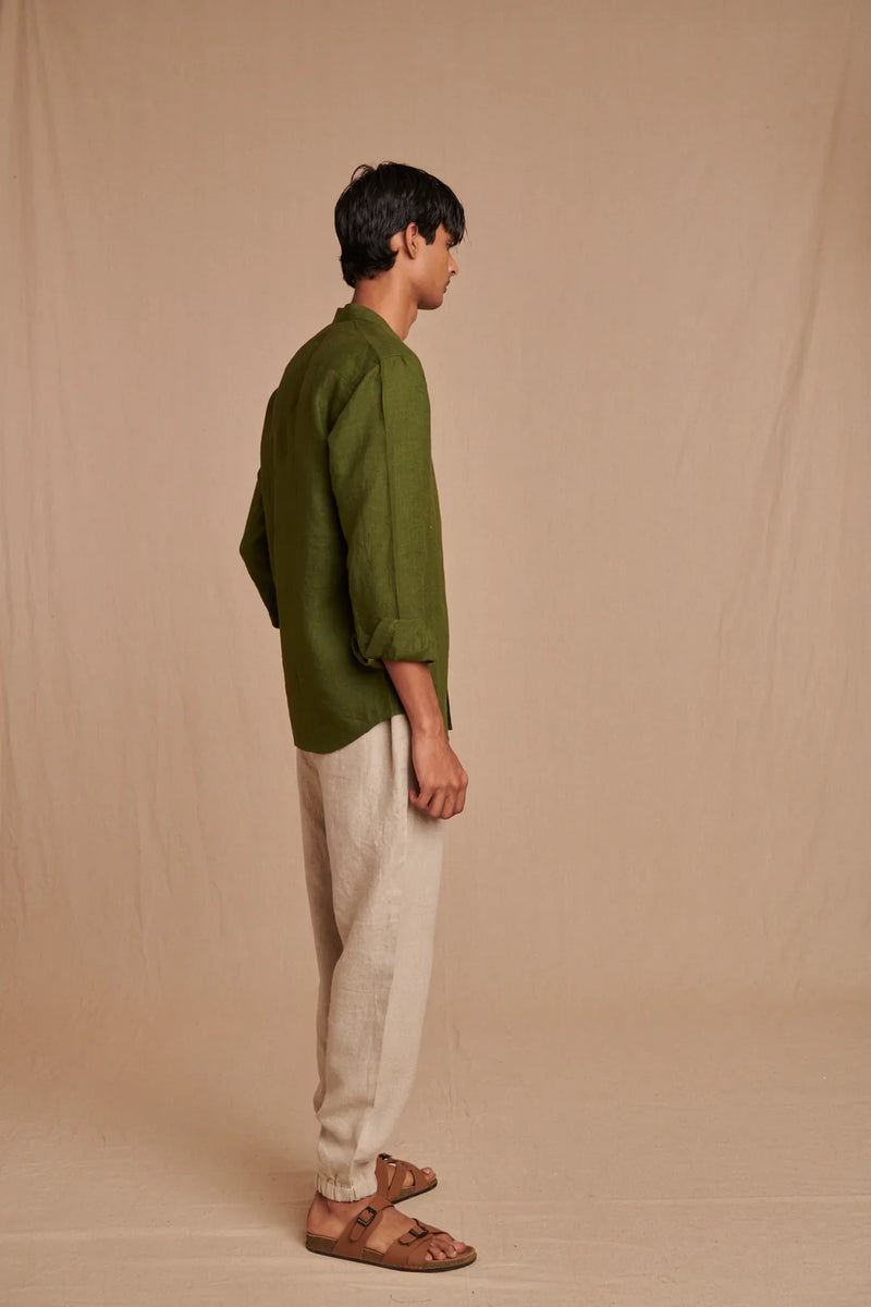Undyed Linen Men's Jogger Pants linen by Saphed Men for men Worldwide