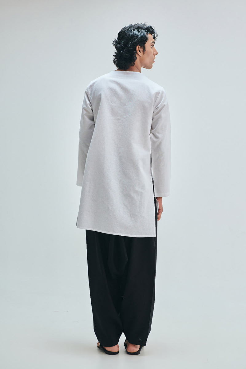 Kohl Co-Linen Men’s Dhoti Drape Pants cotton linen pant/trouser by Saphed Men in black for men Worldwide