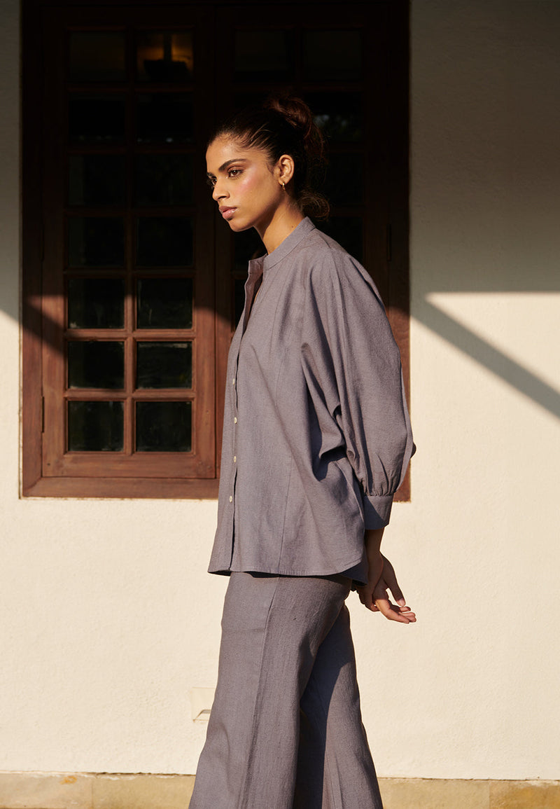 Dusk Co-Linen Dolman Shirt linen by Saphed for women Worldwide