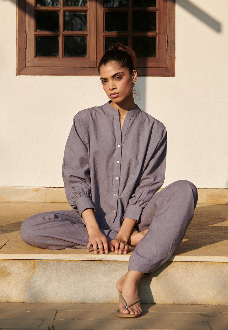 Dusk Co-Linen Dolman Shirt linen by Saphed for women Worldwide