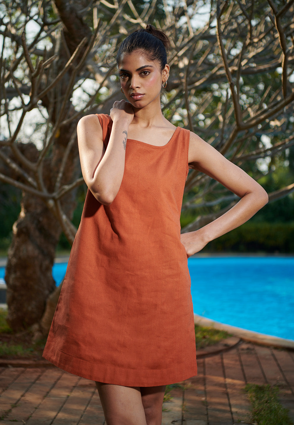 Amber Co-Linen Shift Dress