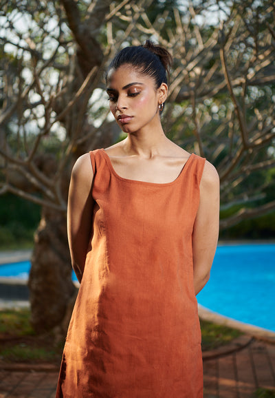 Amber Co-Linen Shift Dress