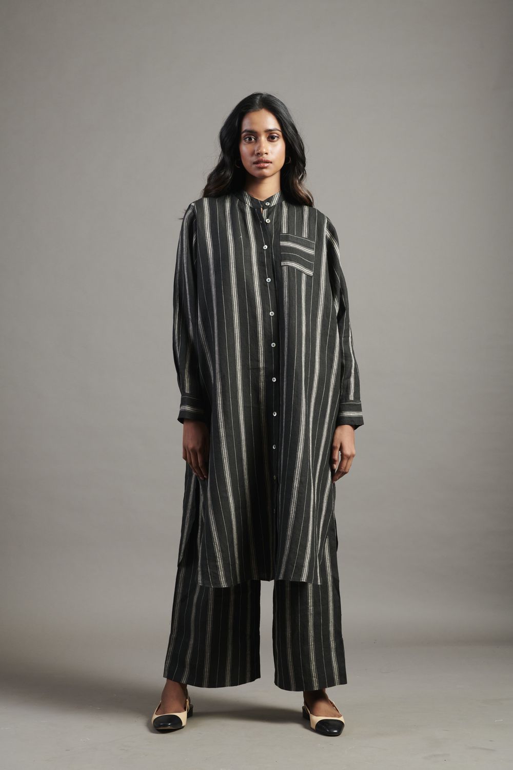 Dhaari Linen Shirt Dress