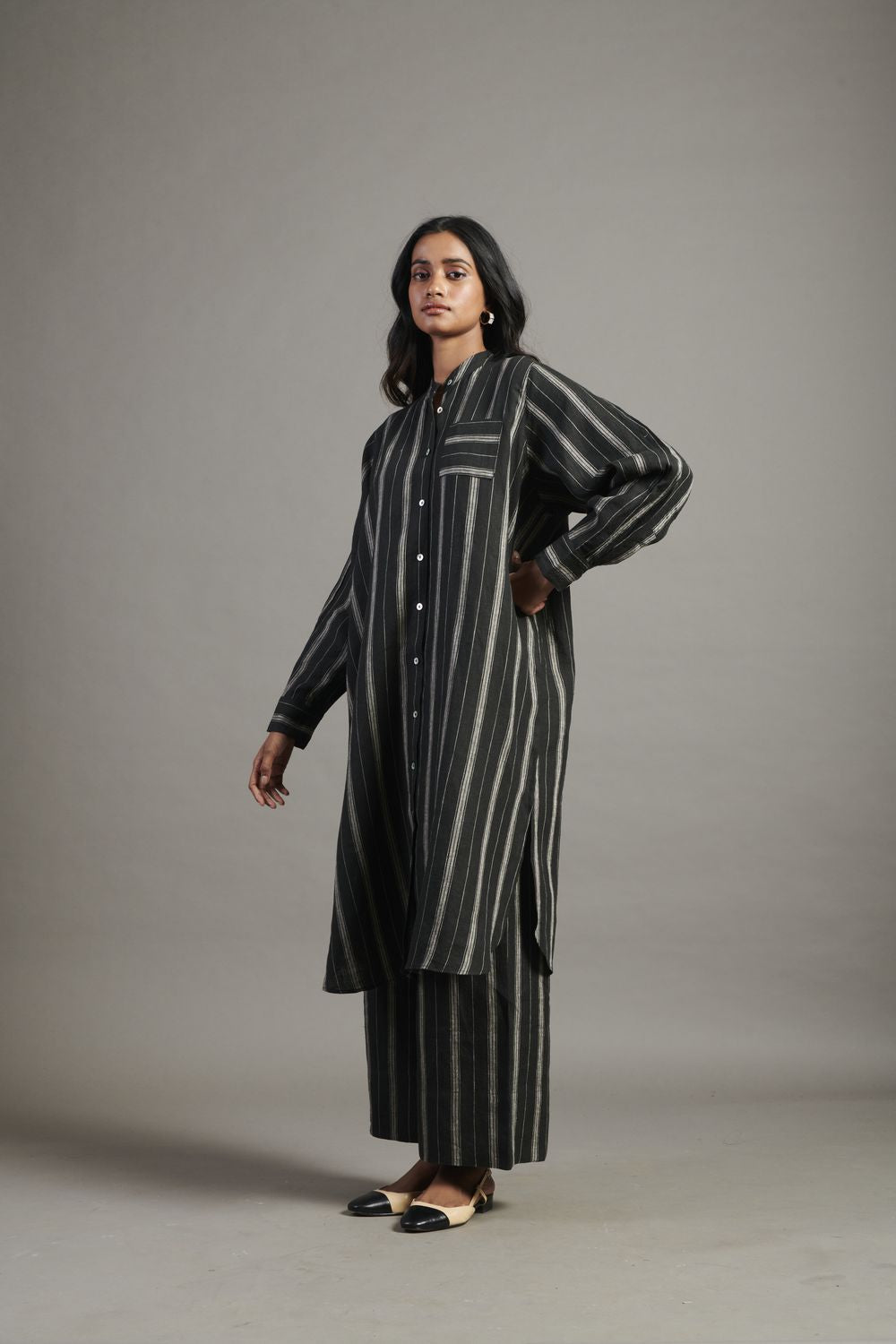 Dhaari Linen Shirt Dress