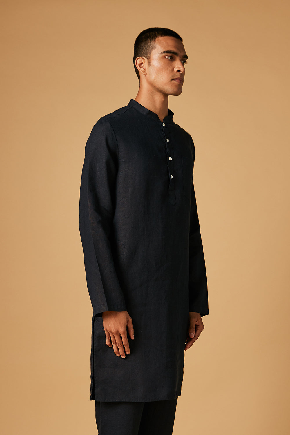 Kohl Linen Kurta Set