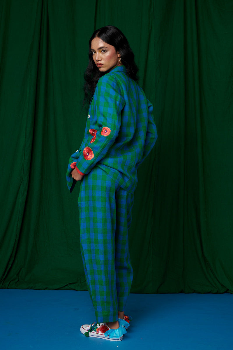 Forest Linen Jacket linen by Saphed for women Worldwide