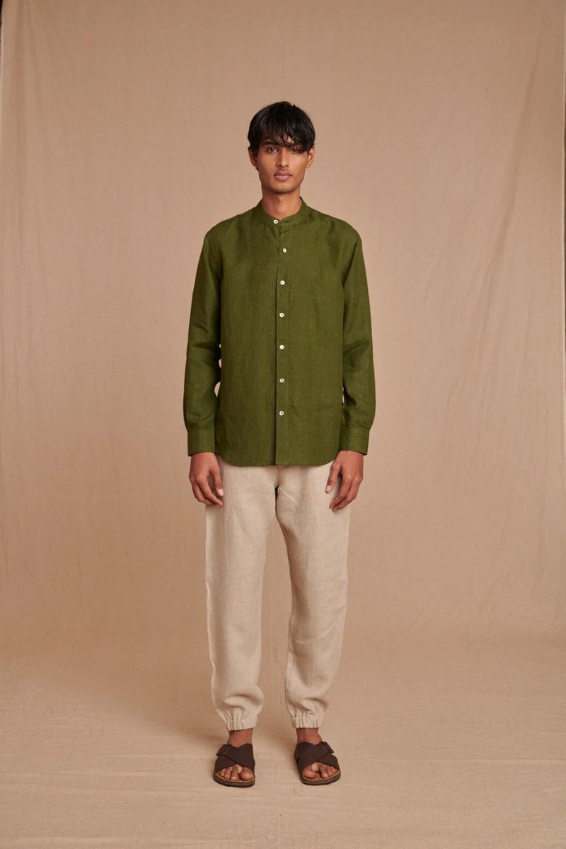 Undyed Linen Men's Jogger Pants linen by Saphed Men for men Worldwide
