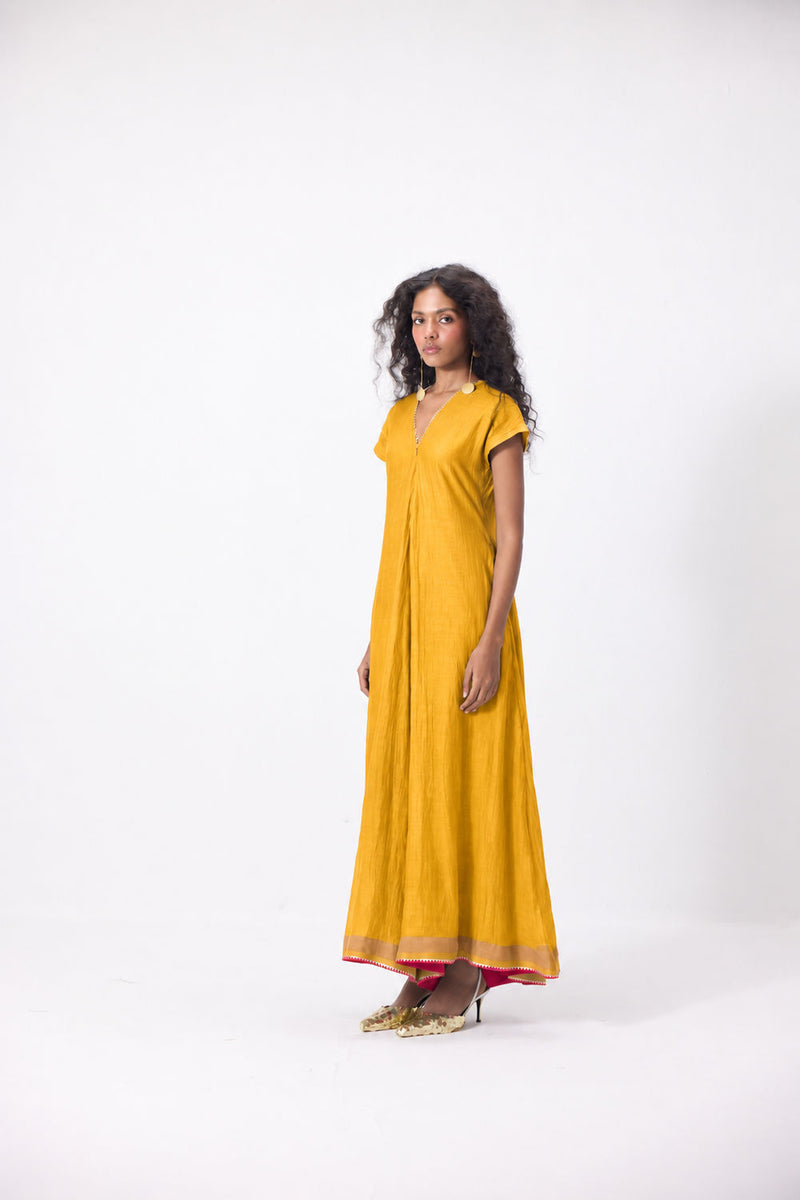 Aira Jumpsuit mul jumpsuit by Khara Kapas in yellow for women Worldwide