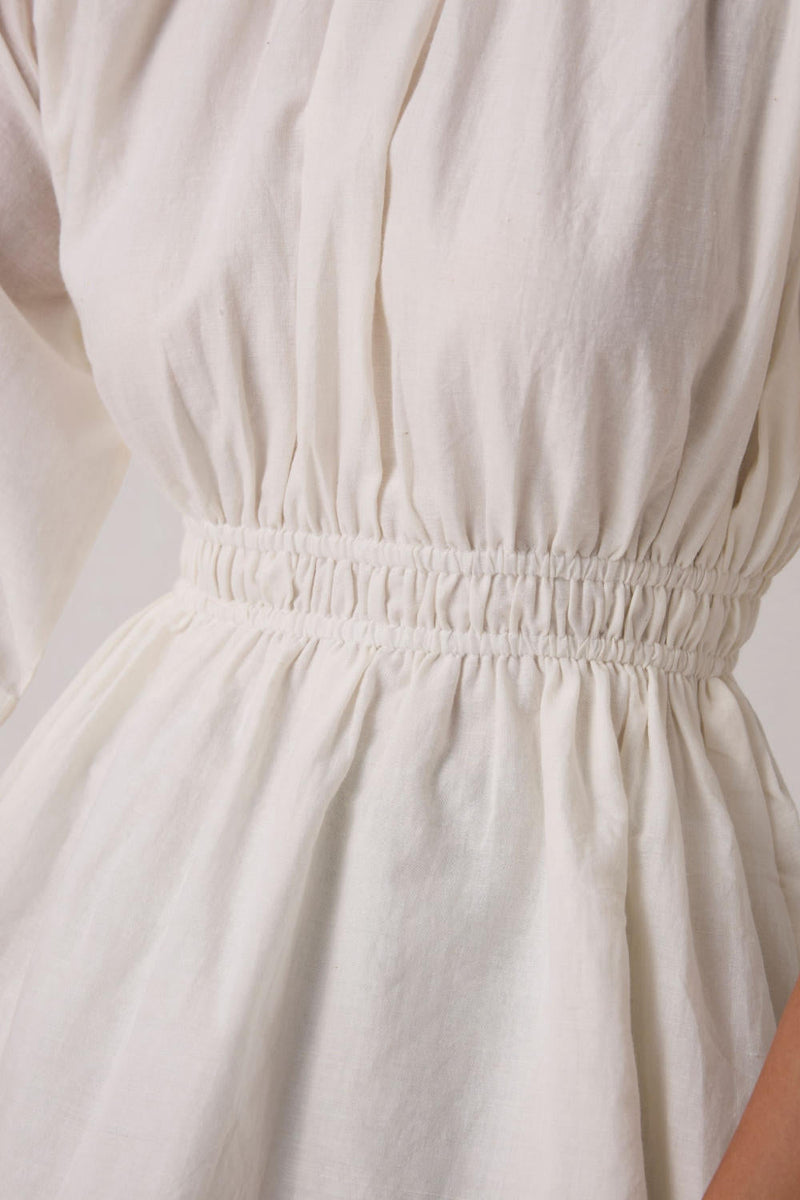 Sergio Off White Cotton Top cotton by The Summer House in white color for women Worldwide