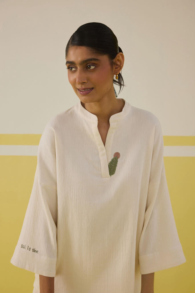 She Is Sunshine Organic Cotton Top cotton by SUI in white color for women Worldwide