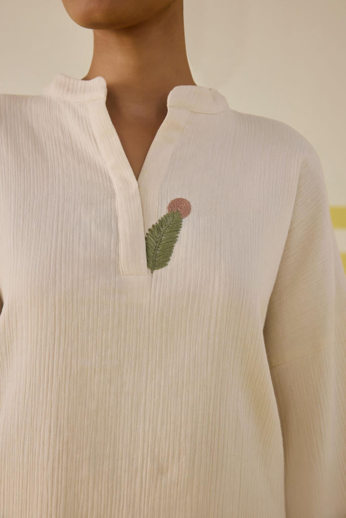 She Is Sunshine Organic Cotton Top cotton by SUI in white color for women Worldwide
