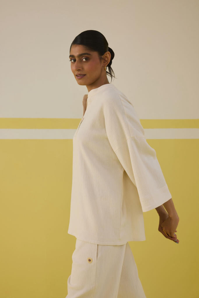 She Is Sunshine Organic Cotton Top cotton by SUI in white color for women Worldwide