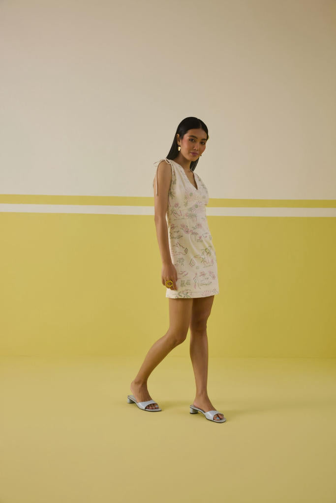 Shine Bright Handspun Handwoven Fitted Dress cotton by SUI in multi color for women Worldwide