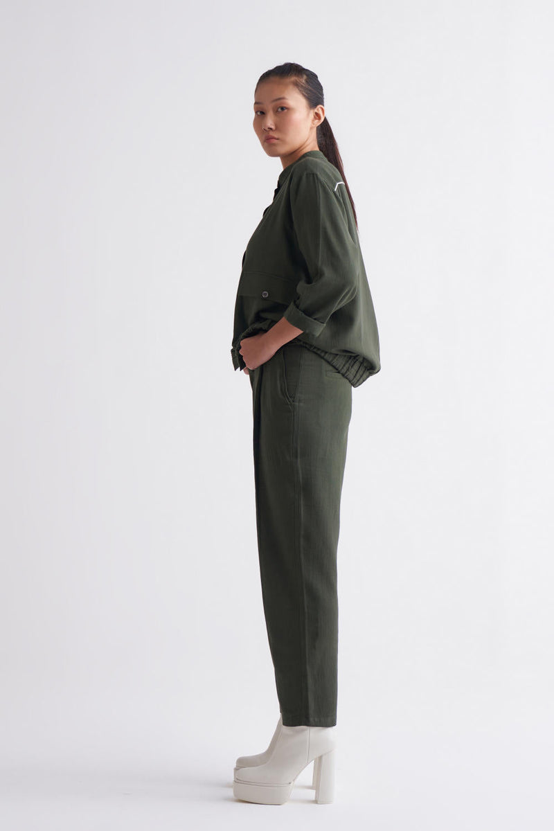 Short Jacket Co-ord - Olive Co-ord Set,Jackets & Overlays by THREE for women Worldwide