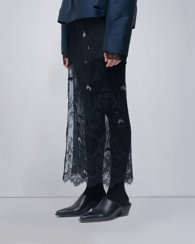 Lizzy Skirt viscose skirt by Leh Studios in black for women Worldwide