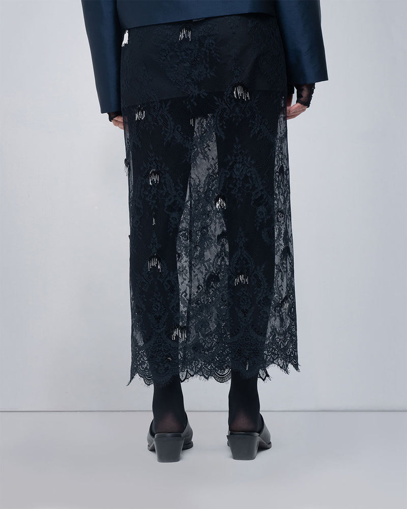 Lizzy Skirt viscose skirt by Leh Studios in black for women Worldwide