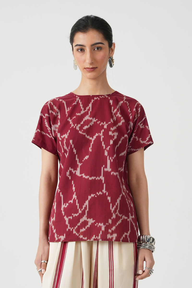 Sōhō Handwoven Ikat Top