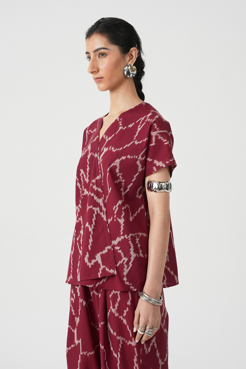 Sōhō Handwoven Ikat Top